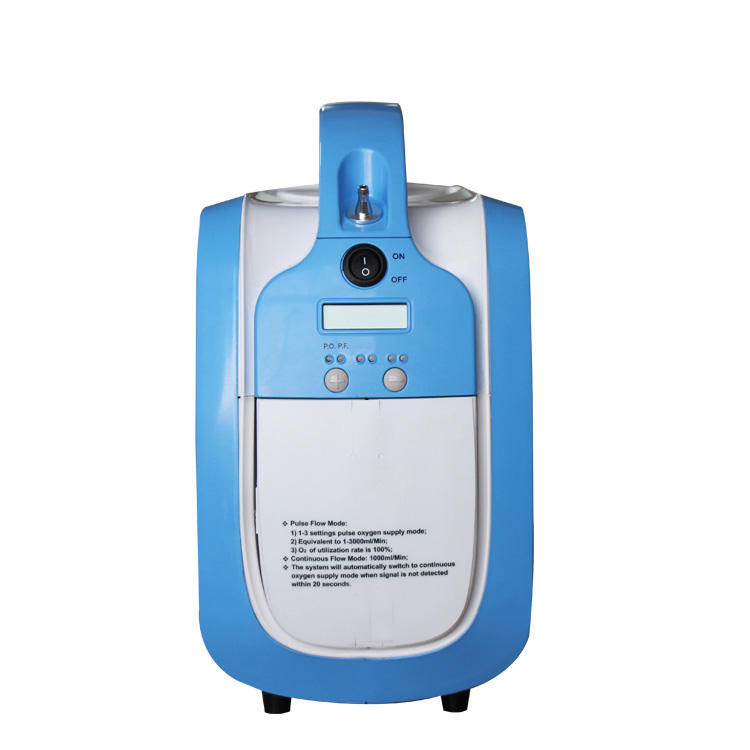 3LPM Portable Oxygen Concentrator e nang le Phallo ea Matla a Battery Pulse le Phallo e Tsoelang Pele