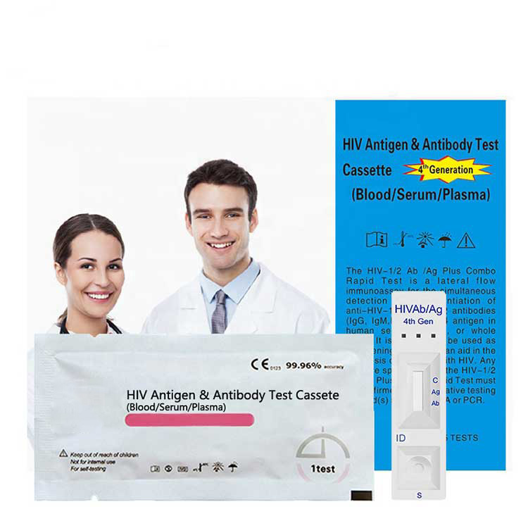 Kit e Ncha ea Tlhahlobo ea Hiv ea 4th 1/2 Ag Ab Rapid Test Cassette